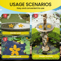 HKM-2572605 Yellow Plastic Insect Petal-Shaped Drinking Water Platform for Bees and Small Insects