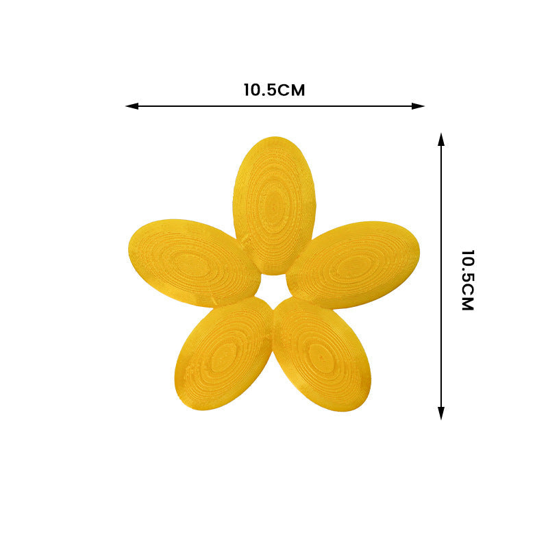 HKM-2572605 Yellow Plastic Insect Petal-Shaped Drinking Water Platform for Bees and Small Insects