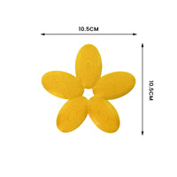 HKM-2572605 Yellow Plastic Insect Petal-Shaped Drinking Water Platform for Bees and Small Insects