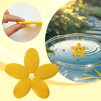HKM-2572605 Yellow Plastic Insect Petal-Shaped Drinking Water Platform for Bees and Small Insects