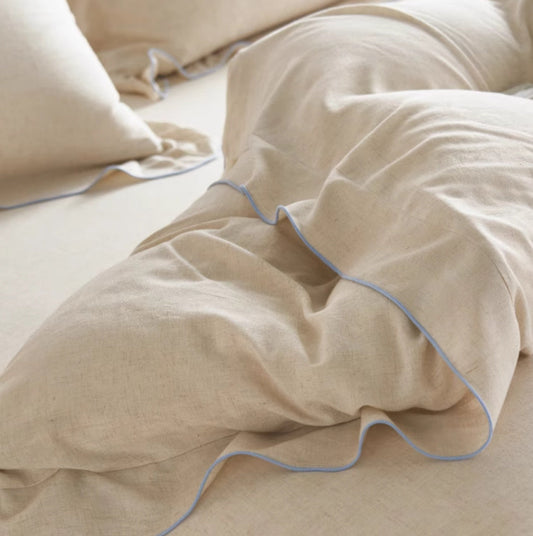 HKM-257491 Linen Washed Four-Piece Bed Set for 1.5m, 1.8m, and 2.0m Beds