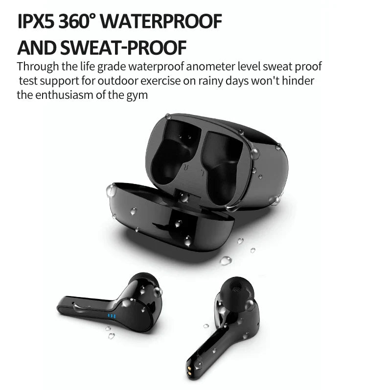 HKM-257491 Wireless TWS Earbuds with Non-Noise Cancelling Feature, Compact Design and Clear Sound Quality