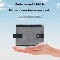 HKM-2576061 Foldable Cat Toilet, Portable Mobile Cat Litter Box, Grey & Black Oxford Cloth Design, 40x30x14cm