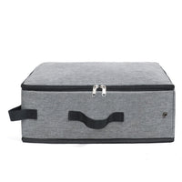 HKM-2576061 Foldable Cat Toilet, Portable Mobile Cat Litter Box, Grey & Black Oxford Cloth Design, 40x30x14cm