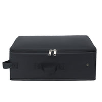 HKM-2576061 Foldable Cat Toilet, Portable Mobile Cat Litter Box, Grey & Black Oxford Cloth Design, 40x30x14cm