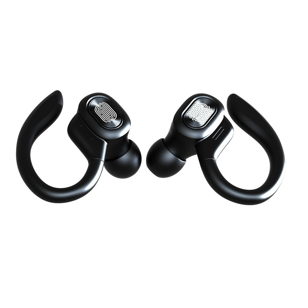 HKM-257683 Binaural Ear Hook Bluetooth Headset with Touch Control and LED Battery Display
