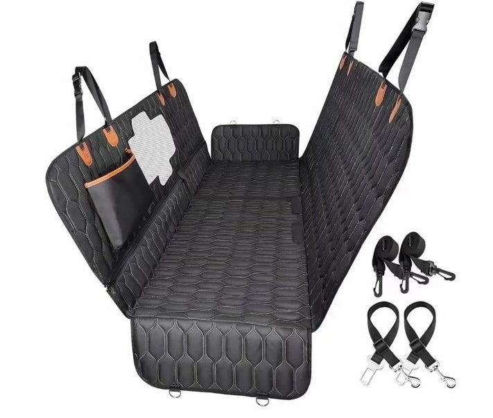 HKM-2577213 Three-in-One Travel Car Mat for Cats and Dogs - Machine Washable Black Cushion