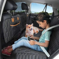 HKM-2577213 Three-in-One Travel Car Mat for Cats and Dogs - Machine Washable Black Cushion