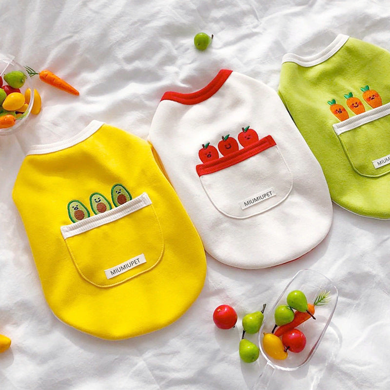 HKM-257747 Cozy Button Sweater for Dogs in Green, Yellow, and White - Multiple Sizes Available