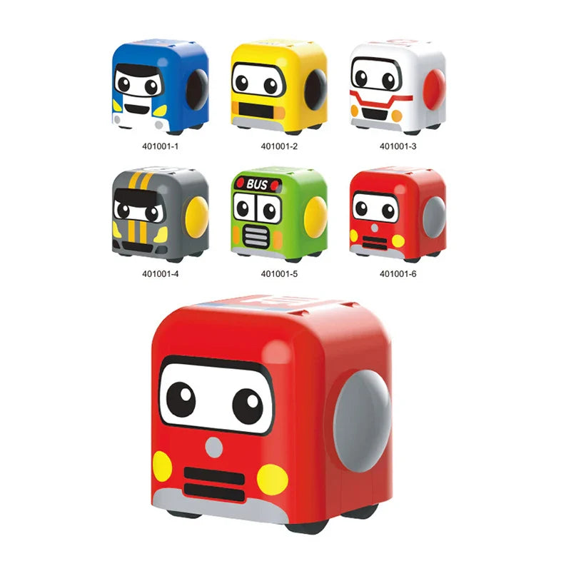 HKM-257747 Finger Spin Gyro Inertia Car Toy - 3 in 1 Fidget Cube Vehicle for Kids Ages 3+