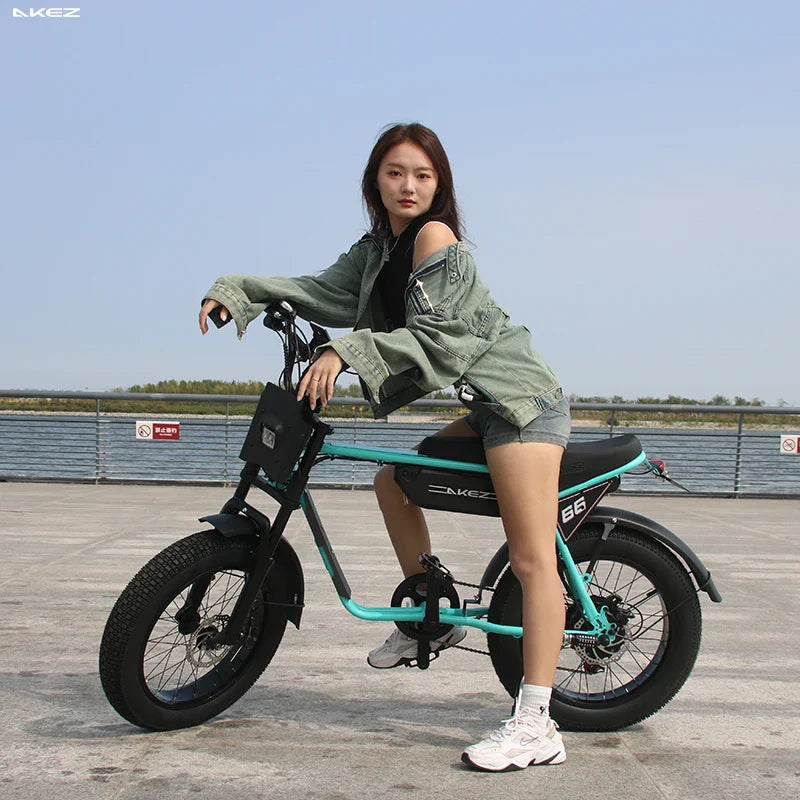 HKM-257811 Electric Bike 48V 750W Dual Suspension with 13Ah Lithium Battery, 7-Speed Gears, and Hydraulic Brakes, Ideal for Commuting and Off-Roading