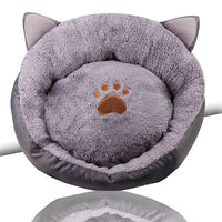 HKM-2578237 Cozy Cat Ears Padded Pet Nest with Non-Slip Bottom - Soft & Breathable – Machine Washable