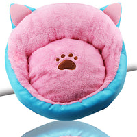 HKM-2578237 Cozy Cat Ears Padded Pet Nest with Non-Slip Bottom - Soft & Breathable – Machine Washable