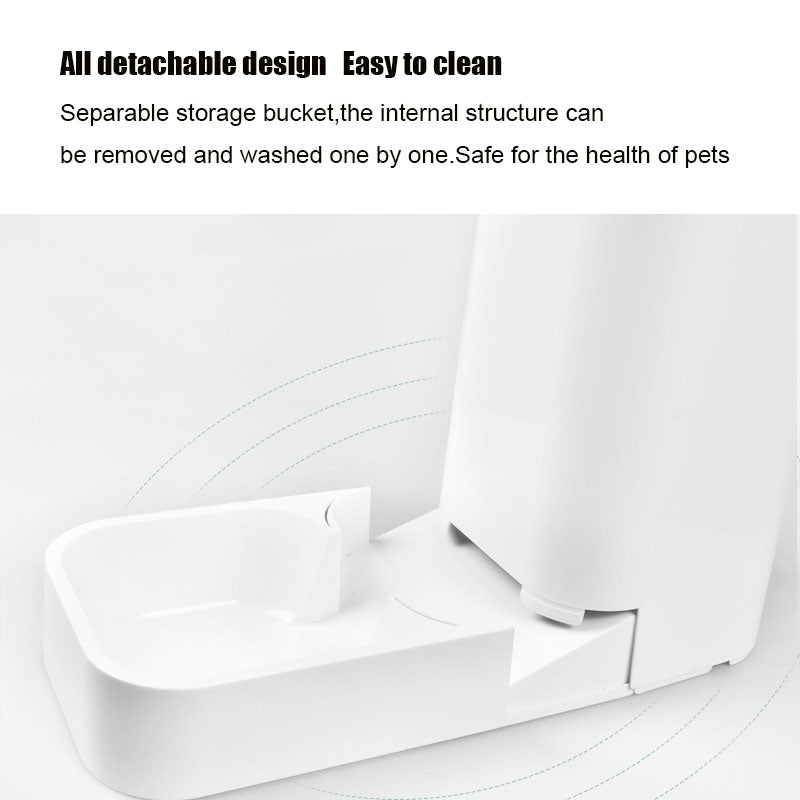 HKM-2578365 Large-Capacity Detachable Bowl Pet Water Feeder with 3.8L Water Storage and 2.1kg Dry Food Capacity