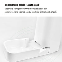 HKM-2578365 Large-Capacity Detachable Bowl Pet Water Feeder with 3.8L Water Storage and 2.1kg Dry Food Capacity