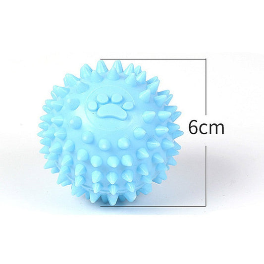 HKM-2579645 Interactive Rubber Chew Ball for Dogs and Cats - Tooth Cleaning and Durable Design - 6cm Pet Toy