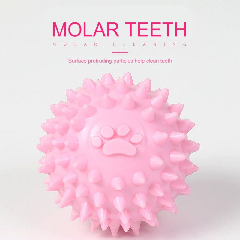 HKM-2579645 Interactive Rubber Chew Ball for Dogs and Cats - Tooth Cleaning and Durable Design - 6cm Pet Toy