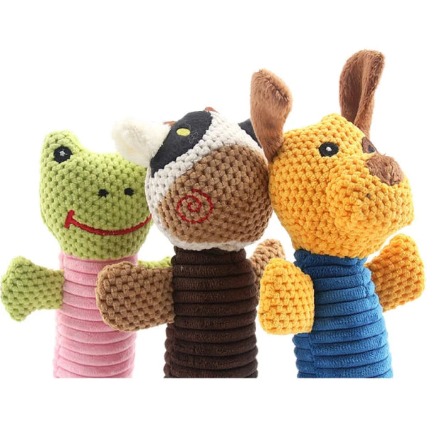 HKM-258003 Soft Interactive Squeaky Dog Chew Toys Set for Aggressive Chewers