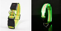 HKM-2580157 Waterproof Fiber Optic Magnetic Charging Pet Collar with Reflective Safety Modes