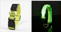 HKM-2580157 Waterproof Fiber Optic Magnetic Charging Pet Collar with Reflective Safety Modes