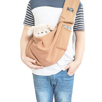 HKM-2580413 Lightweight Breathable Pet Sling Backpack for Small Dogs and Puppies, Adjustable Shoulder Carrier, Soft Cotton Design