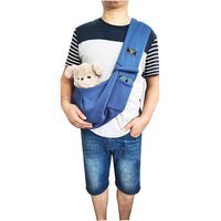 HKM-2580413 Lightweight Breathable Pet Sling Backpack for Small Dogs and Puppies, Adjustable Shoulder Carrier, Soft Cotton Design