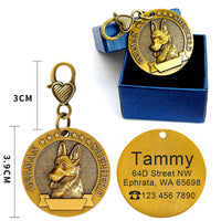 HKM-2580797 Custom Engraved Metal Dog ID Tag with Anti-Lost Features, Fits 18 Breeds