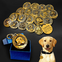 HKM-2580797 Custom Engraved Metal Dog ID Tag with Anti-Lost Features, Fits 18 Breeds