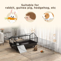 HKM-2581821 Large Rolling Playpen Cage for Small Animals with Water Bottle - 46.5"