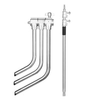HKM-258195 Stainless Steel C-Frame Photography Light Stand Tripod for Film and Television