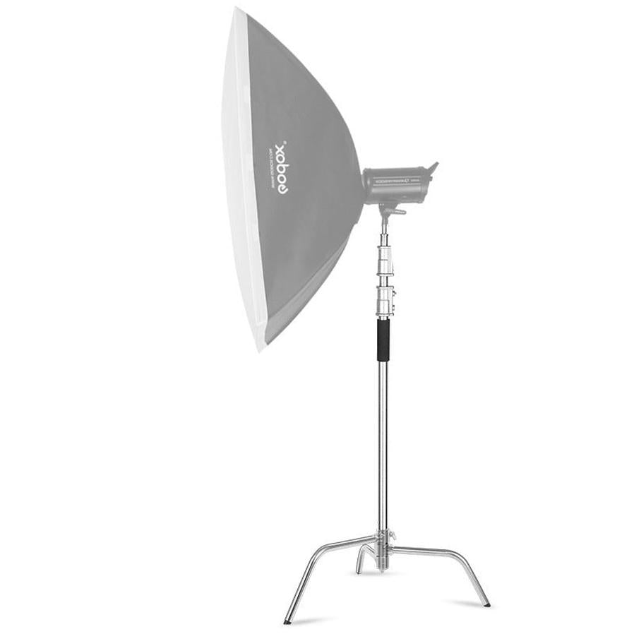HKM-258195 Stainless Steel C-Frame Photography Light Stand Tripod for Film and Television