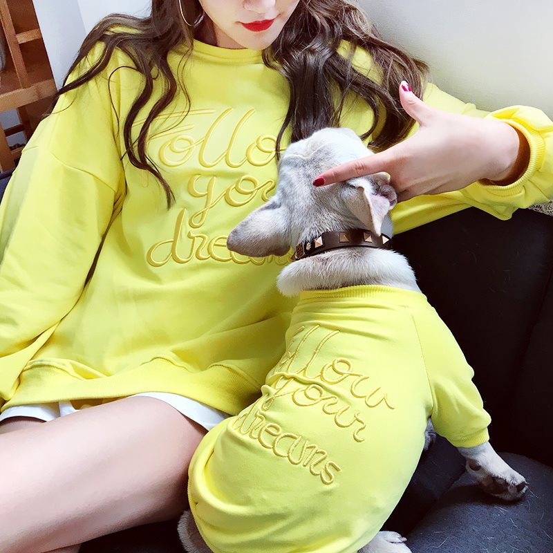 HKM-2582333 Matching Cartoon Lace Sweater Set for Pet and Owner in Various Colors