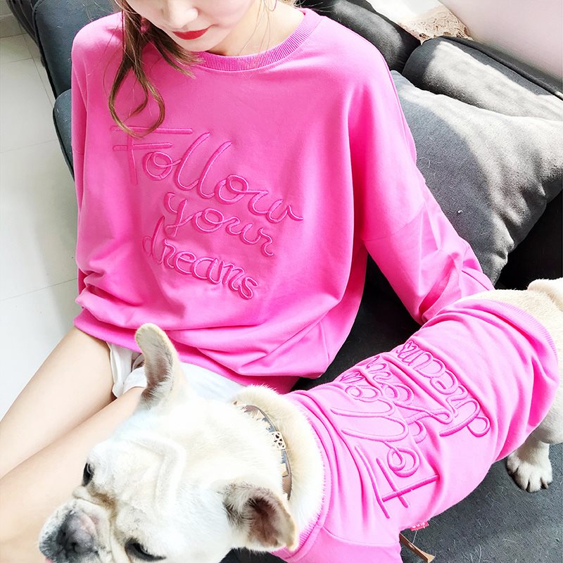 HKM-2582333 Matching Cartoon Lace Sweater Set for Pet and Owner in Various Colors