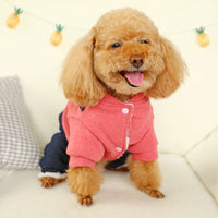 HKM-2582589 Hug Bear Cotton Padded Coat for Pets - Warm and Cozy Four-Legged Apparel in Pink and Milk Tea