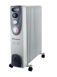 HKM-258259 Oil Filled Radiator Heater 1000-2600W with Adjustable Thermostat and Overheat Protection for Home and Office Use