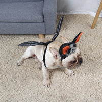 HKM-2582973 Pet Halloween Costume with Ghost Hat and Bat Wings for Dogs and Cats