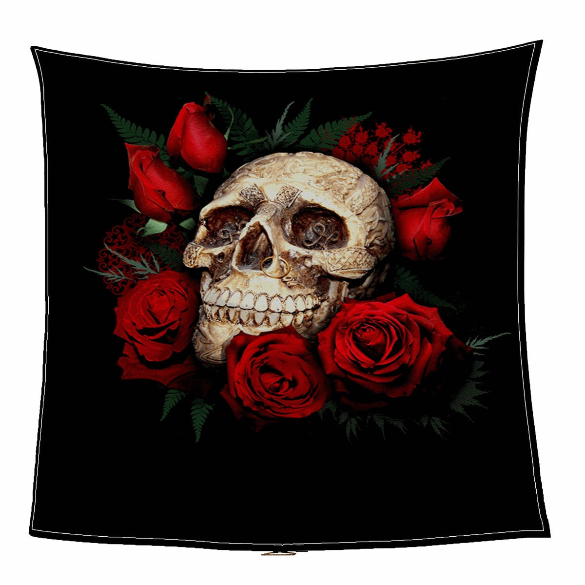 HKM-258323 Super Soft Microfiber Polyester Skull Bone Tapestry Blanket for Bed, Beach, and Home