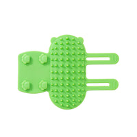 HKM-2584125 Pet Grooming Brush for Cats and Dogs with Self-Cleaning Scratcher and Adjustable Silicone Strap