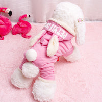 HKM-2584509 Long-Eared Bunny Four-Legged Dog Outfit in Cotton - Casual Pet Clothing