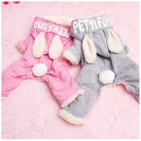 HKM-2584509 Long-Eared Bunny Four-Legged Dog Outfit in Cotton - Casual Pet Clothing