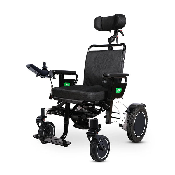 HKM-0192979 Folding Electric Wheelchair Dual 250W Motors 24V 12Ah Removable Battery 9.3 Mile Range 265 lb Capacity Aluminum Frame