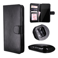 HKM-258515 PU Leather Classic Flip Cover Wallet for Mobile Phones - Business Style in Black, Rose Red, White, Brown
