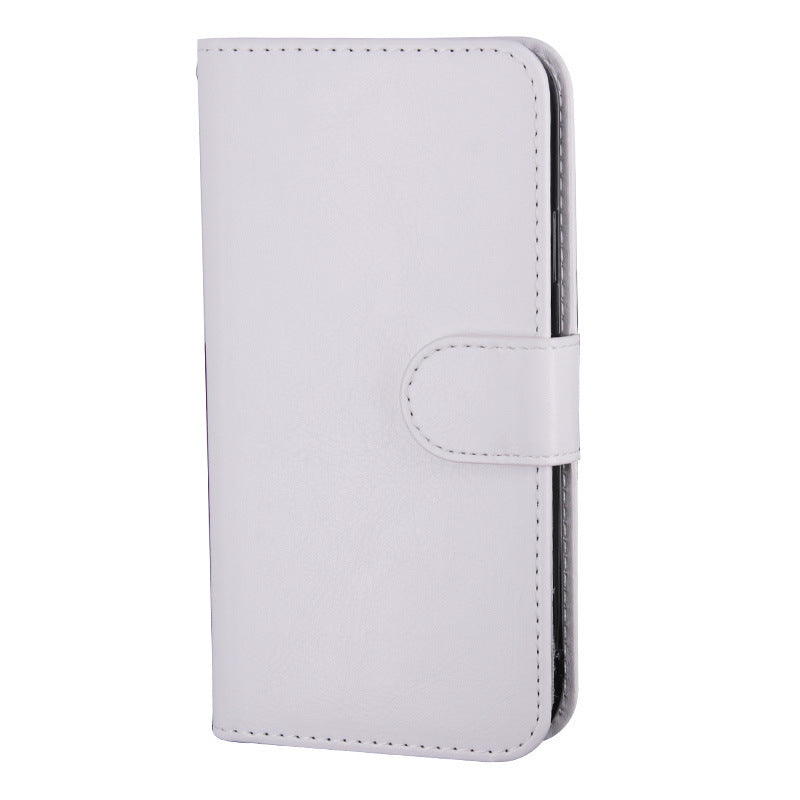 HKM-258515 PU Leather Classic Flip Cover Wallet for Mobile Phones - Business Style in Black, Rose Red, White, Brown