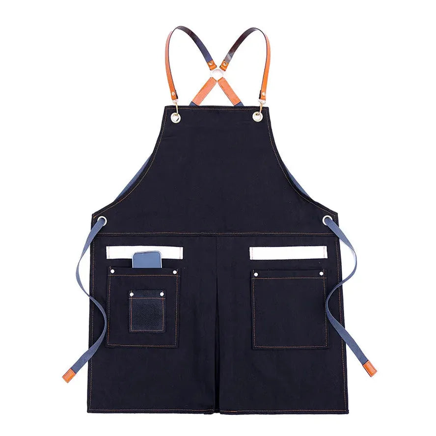 HKM-258515 Sleeveless Cowboy Apron for Home and Work - Eco-Friendly Fabric, Multiple Colours Available