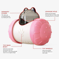 HKM-2585405 Interactive Treat Dispensing Ball for Dogs and Cats, Food Grade Material, Multifunctional Pet Feeder Toy