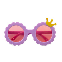 HKM-2585533 Cute Round Frame Sunglasses for Pets - Pink, Black, and Colored Lenses - Full Frame Design