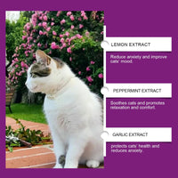 HKM-2585789 Soothing Cat Mood Spray with Lemon, Mint, and Garlic Extract - 3.2x12cm