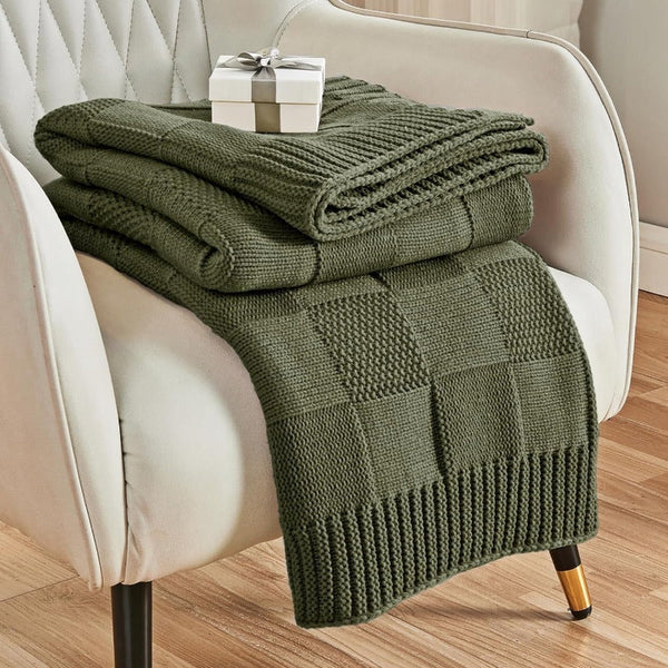 HKM-258643 Geometric Pattern Washable Sofa Blanket - Versatile 130x160 for All Seasons