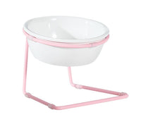 HKM-258643 Pet Dining Table with A5 Melamine Bowl and Iron Bracket - 345ml Capacity