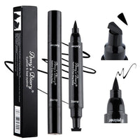 HKM-258707 Dual-Ended Liquid Eyeliner - Quick-Drying, Waterproof, Smudge-Proof in Black